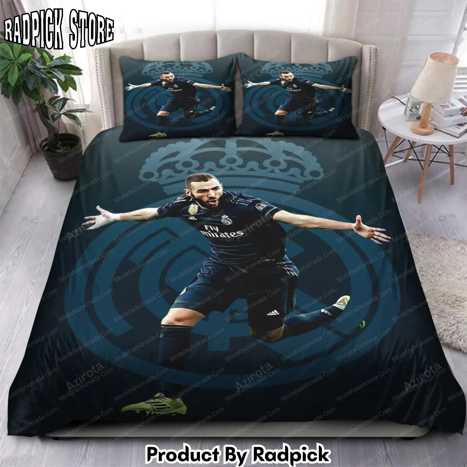 Radpick benzema legend real madrid laliga 10 bedding sets rp3278396